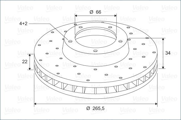 Valeo 886695 - Тормозной диск www.autospares.lv