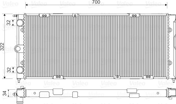 Valeo 883821 - Radiators, Motora dzesēšanas sistēma www.autospares.lv