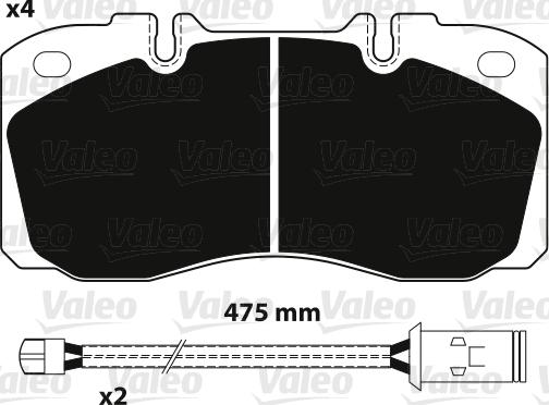 Valeo 882233 - Bremžu uzliku kompl., Disku bremzes autospares.lv