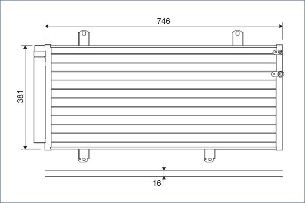 Valeo 822584 - Kondensators, Gaisa kond. sistēma www.autospares.lv