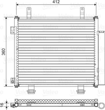 Valeo 822573 - Kondensators, Gaisa kond. sistēma www.autospares.lv