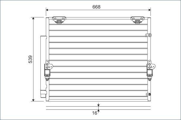 Valeo 822621 - Kondensators, Gaisa kond. sistēma www.autospares.lv