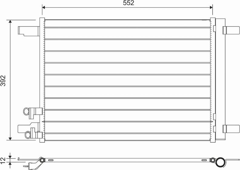 Valeo 822707 - Kondensators, Gaisa kond. sistēma www.autospares.lv