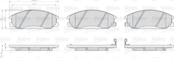 Valeo 873569 - Brake Pad Set, disc brake www.autospares.lv