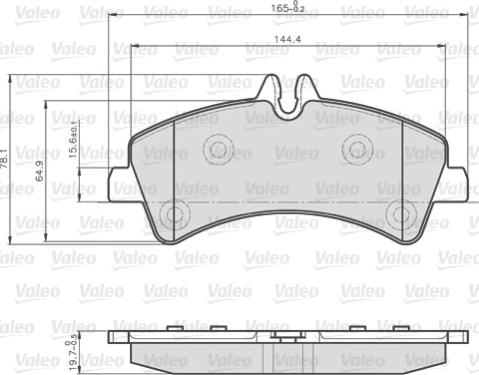 Valeo 873190 - Bremžu uzliku kompl., Disku bremzes www.autospares.lv