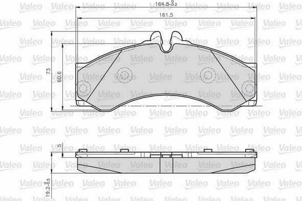 Valeo 873153 - Тормозные колодки, дисковые, комплект www.autospares.lv