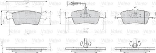 Valeo 873367 - Brake Pad Set, disc brake www.autospares.lv