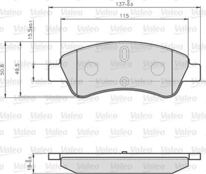 Valeo 872599 - Bremžu uzliku kompl., Disku bremzes www.autospares.lv