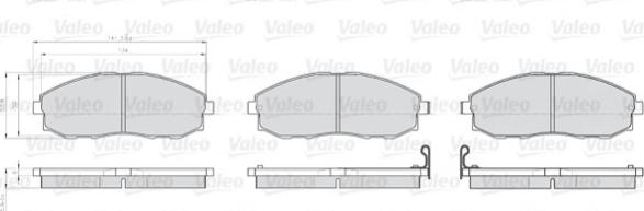 Valeo 872537 - Bremžu uzliku kompl., Disku bremzes www.autospares.lv