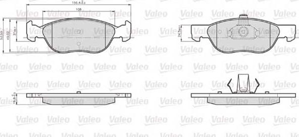 Valeo 872576 - Bremžu uzliku kompl., Disku bremzes autospares.lv