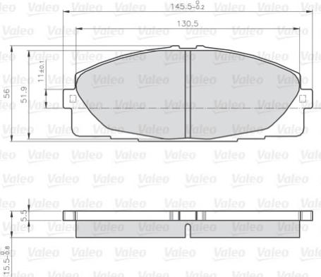 Valeo 872680 - Bremžu uzliku kompl., Disku bremzes autospares.lv