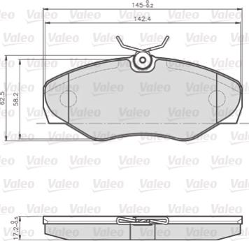 Valeo 872099 - Bremžu uzliku kompl., Disku bremzes autospares.lv