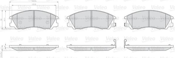 Valeo 872059 - Brake Pad Set, disc brake www.autospares.lv