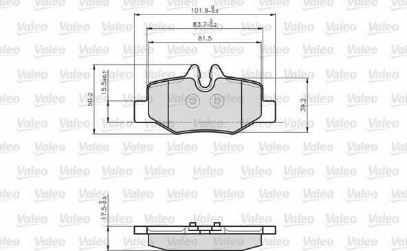 Valeo 872008 - Bremžu uzliku kompl., Disku bremzes www.autospares.lv