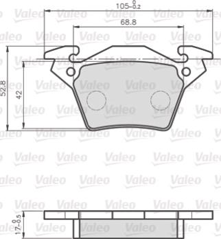 Valeo 872020 - Bremžu uzliku kompl., Disku bremzes autospares.lv