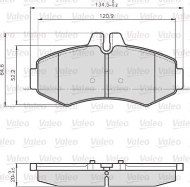 Valeo 872022 - Bremžu uzliku kompl., Disku bremzes www.autospares.lv