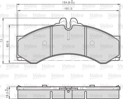 Valeo 872076 - Bremžu uzliku kompl., Disku bremzes www.autospares.lv