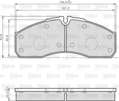 Valeo 872160 - Bremžu uzliku kompl., Disku bremzes autospares.lv