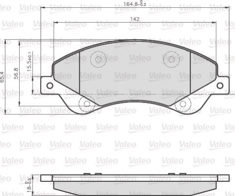 Valeo 872818 - Bremžu uzliku kompl., Disku bremzes www.autospares.lv