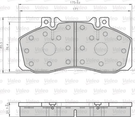 Valeo 872835 - Bremžu uzliku kompl., Disku bremzes autospares.lv