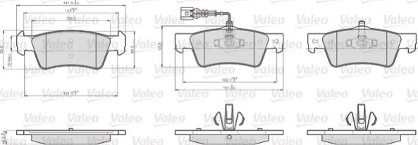 Valeo 872367 - Brake Pad Set, disc brake www.autospares.lv