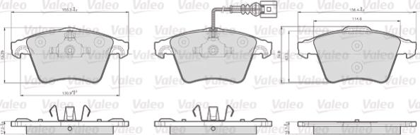 Valeo 872746 - Bremžu uzliku kompl., Disku bremzes autospares.lv