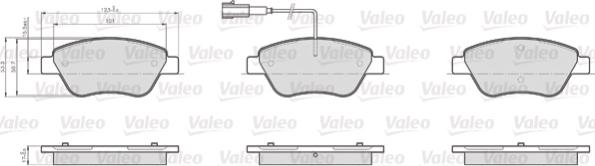 Valeo 872705 - Brake Pad Set, disc brake www.autospares.lv