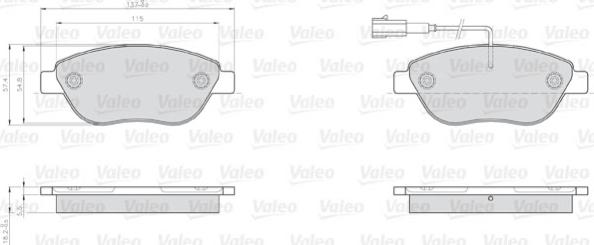 Valeo 872708 - Bremžu uzliku kompl., Disku bremzes www.autospares.lv