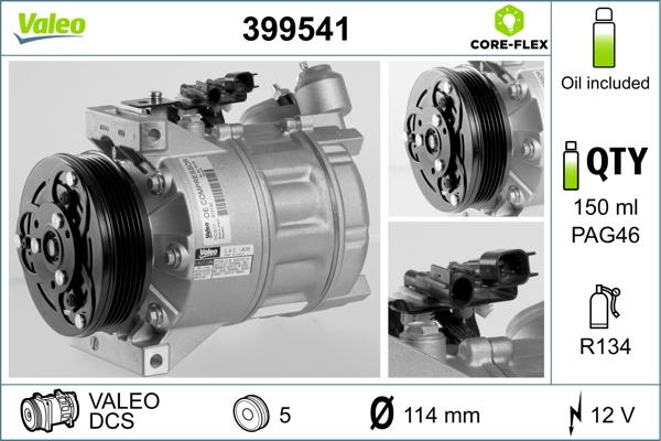 Valeo 399541 - Compressor, air conditioning www.autospares.lv