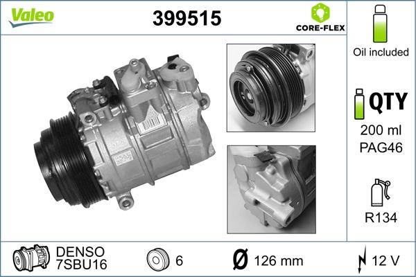 Valeo 399515 - Compressor, air conditioning www.autospares.lv