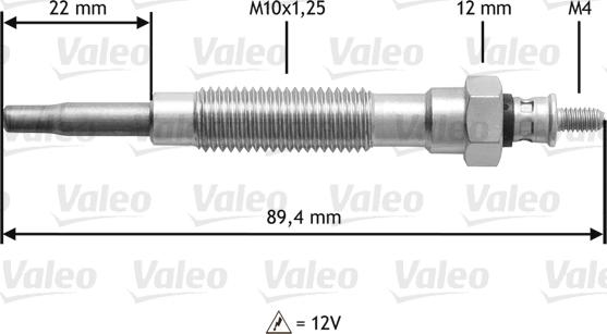 Valeo 345149 - Kvēlsvece autospares.lv