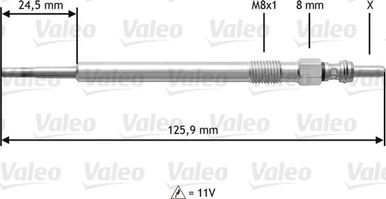 Valeo 345 164 - Kvēlsvece www.autospares.lv