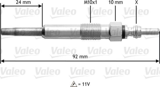 Valeo 345104 - Kvēlsvece www.autospares.lv