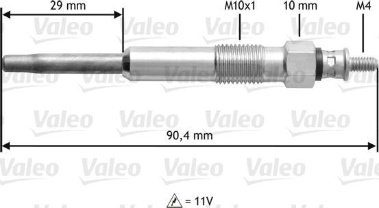 Valeo 345101 - Kvēlsvece www.autospares.lv