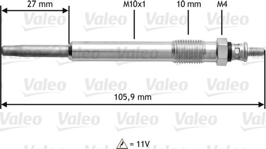 Valeo 345103 - Kvēlsvece www.autospares.lv