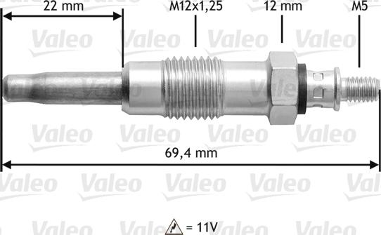 Valeo 345116 - Kvēlsvece www.autospares.lv