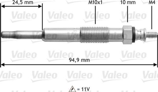 Valeo 345110 - Kvēlsvece www.autospares.lv