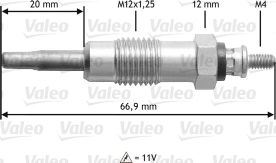 Valeo 345111 - Glow Plug www.autospares.lv