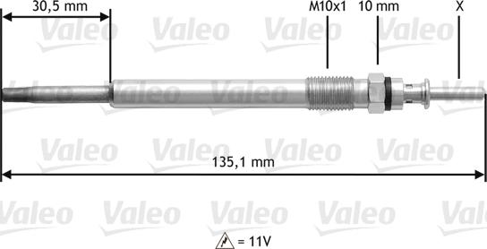 Valeo 345112 - Kvēlsvece www.autospares.lv