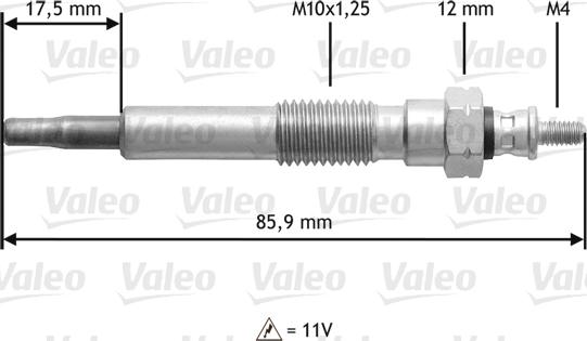 Valeo 345117 - Kvēlsvece www.autospares.lv