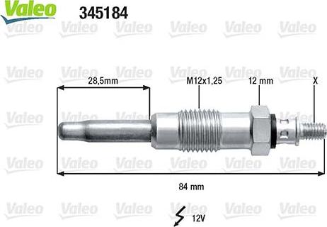 Valeo 345184 - Kvēlsvece www.autospares.lv