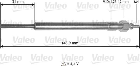 Valeo 345 182 - Kvēlsvece www.autospares.lv