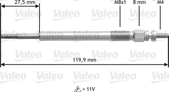 Valeo 345123 - Kvēlsvece www.autospares.lv