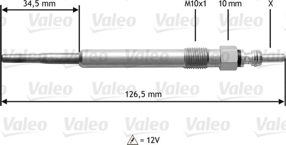 Valeo 345122 - Kvēlsvece www.autospares.lv