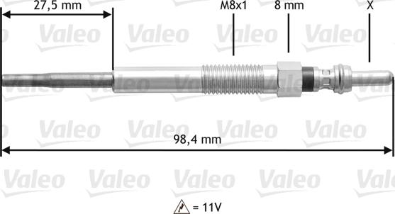 Valeo 345 175 - Kvēlsvece www.autospares.lv