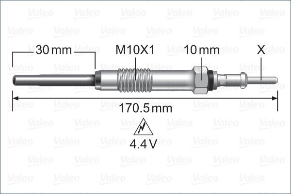 Valeo 345247 - Glow Plug www.autospares.lv