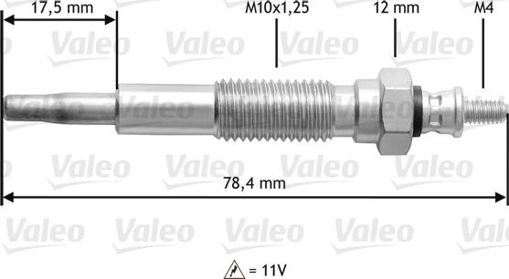 Valeo 345214 - Kvēlsvece www.autospares.lv