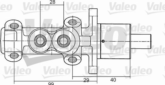 Valeo 350704 - Galvenais bremžu cilindrs www.autospares.lv