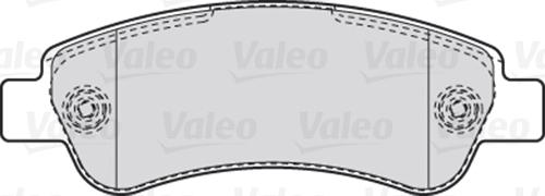 Valeo 670892 - Тормозные колодки, дисковые, комплект www.autospares.lv