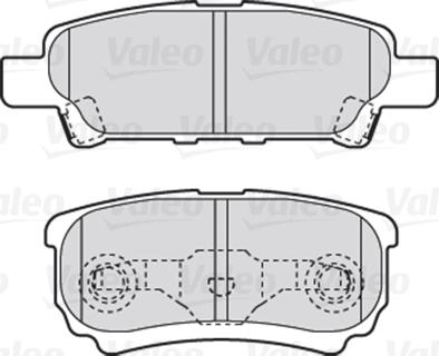 Valeo 301852 - Brake Pad Set, disc brake www.autospares.lv